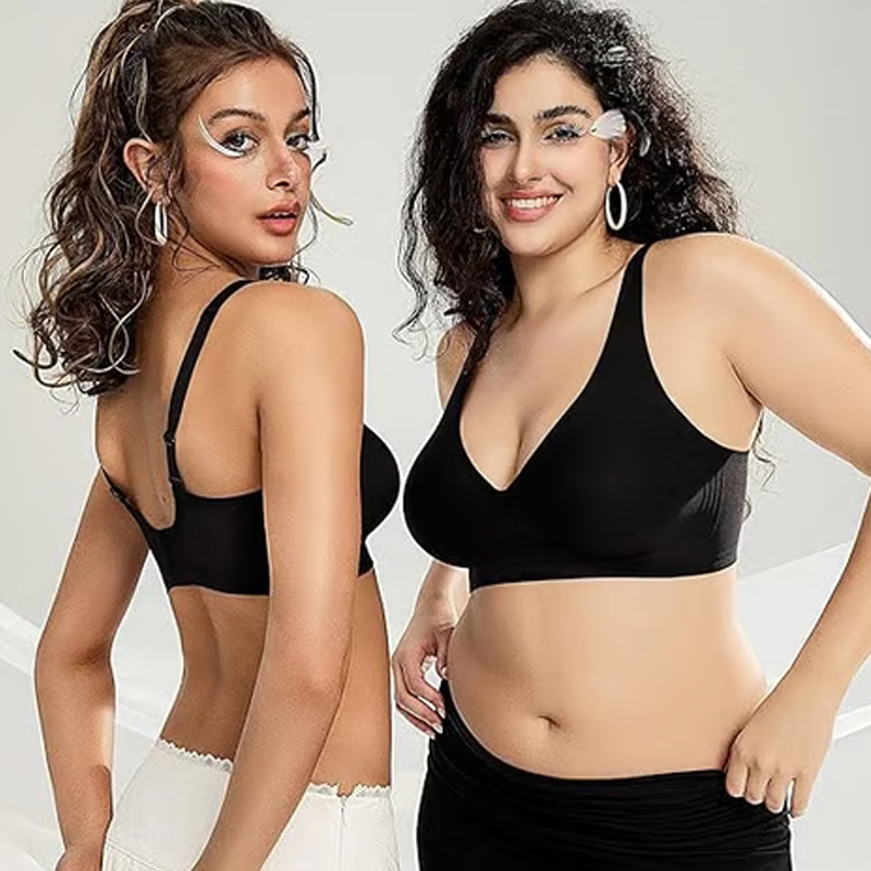 ✨ BUY 1 GET 1 FREE✨Seamless push-up bra with deep V-neck and no underwire